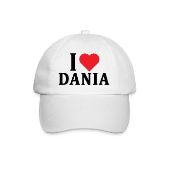T-shirt I love Dania t-shirt gift idea - Baseball Cap - white/white - Front