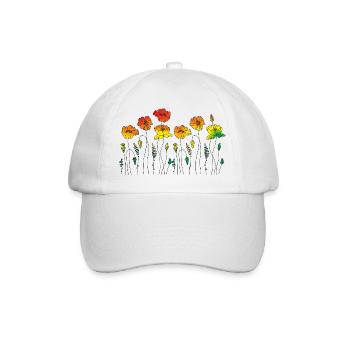 Fleur - Casquette classique - blanc/blanc - Devant