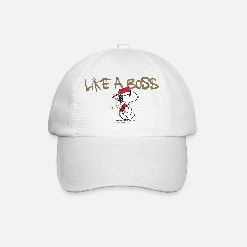 Peanuts Snoopy Like A Boss - Baseball Cap - white/white