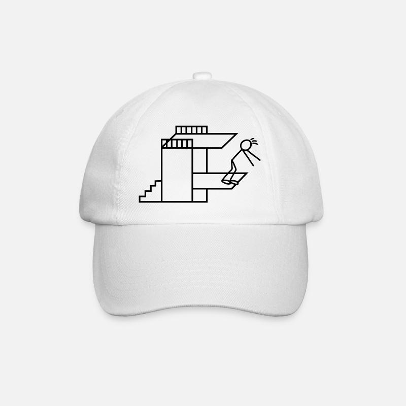 Springboard Tower Diving Diver - Baseball Cap - white/white