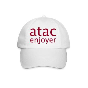 atac enjoyer - Baseball Cap - white/white - Front