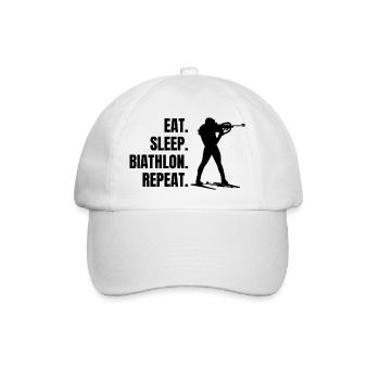 Biathlon Gift Biathlete Skier Winter Sports - Baseball Cap - white/white - Front