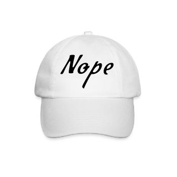 Nope - Baseballkappe - Weiß/Weiß - Vorne