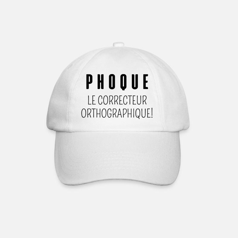 phoque le correcteur orthographique - Casquette classique - blanc/blanc