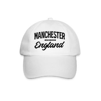 Lettrage vintage Manchester Angleterre - Casquette classique - blanc/blanc - Devant