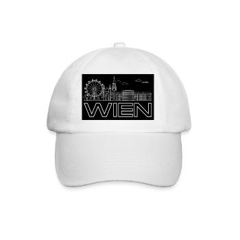 Vienna - with skyline - Baseball Cap - white/white - Front