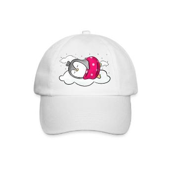 Sleeping Penguin - Baseball Cap - white/white - Front
