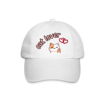 Katzenliebhaber - für den Katzenliebhaber - gute Geschenkidee - Baseballkappe - Weiß/Weiß - Vorne