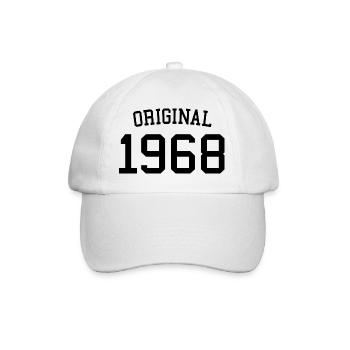 Original 1968 - 54 Jahre alt, Geschenk zum 54. Geburtstag - Baseballkappe - Weiß/Weiß - Vorne