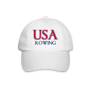 USA Rowing - Rower - Rudern - Ruderer - Ruderin - Baseballkappe - Weiß/Weiß - Vorne