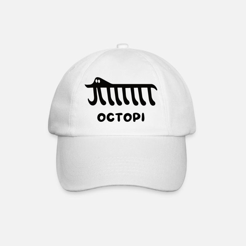 Mathematik Pi - Octopi - Baseballkappe - Weiß/Weiß