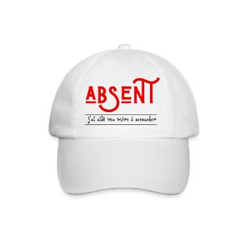 absent j'ai aidé ma mère à accoucher - Casquette classique - blanc/blanc - Devant
