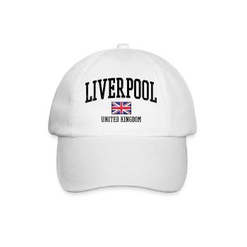 Liverpool UK Flag Style - Baseball Cap - white/white - Front