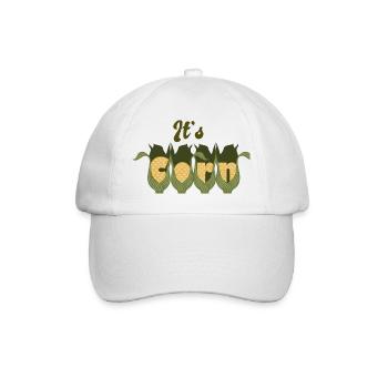 It's Corn - Baseball Cap - white/white - Front