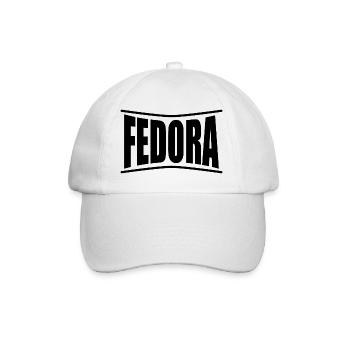 Fedora T-Shirt idée cadeau t-shirt - Casquette classique - blanc/blanc - Devant