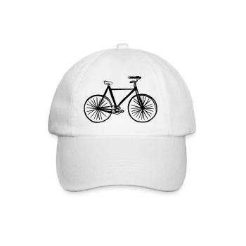Fahrrad Gekritzel Fahrräder Radfahren Vektor 1 - Baseballkappe - Weiß/Weiß - Vorne