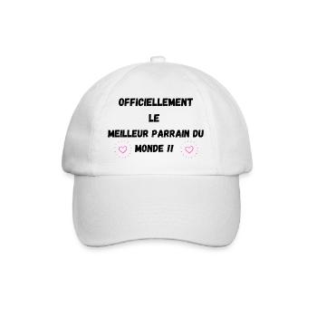 Meilleur parrain du monde - Casquette classique - blanc/blanc - Devant