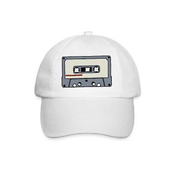 Cassette Retro Idée cadeau - Casquette classique - blanc/blanc - Devant