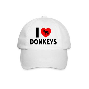 Donkey - Baseball Cap - white/white - Front