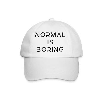 Normal is boring - Baseball Cap - white/white - Front