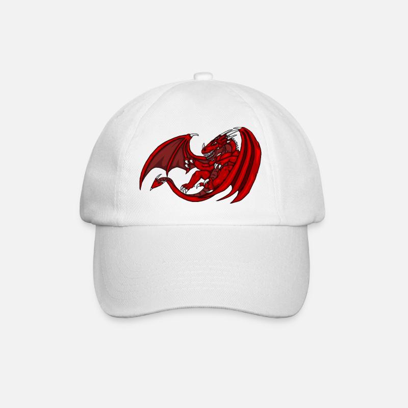 Logo Drache Neu - Baseballkappe - Weiß/Weiß