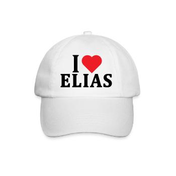 t-shirt J’adore Elias idée cadeau t-shirt - Casquette classique - blanc/blanc - Devant