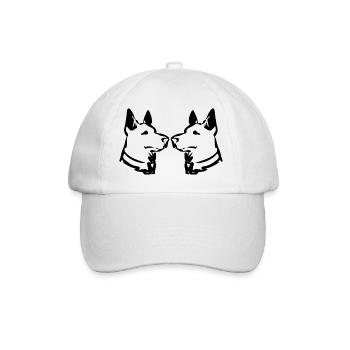 Hund Dog - Baseballkappe - Weiß/Weiß - Vorne