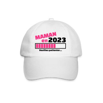 maman en 2023 veuillez patienter - future maman - Casquette classique - blanc/blanc - Devant