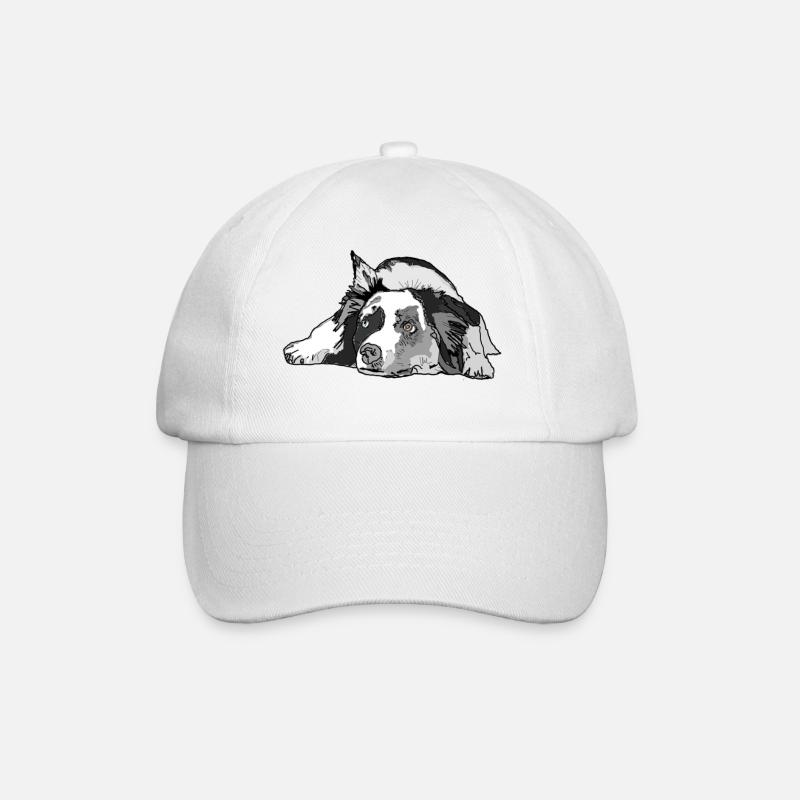 Australian Shepherd - Baseballkappe - Weiß/Weiß
