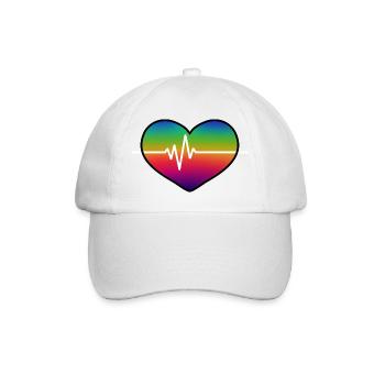heartbeat - Casquette classique - blanc/blanc - Devant