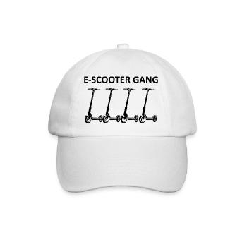 E-Scooter E-Roller Scooter - Baseballkappe - Weiß/Weiß - Vorne