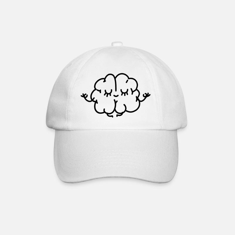 Zen-Gehirn - Baseballkappe - Weiß/Weiß