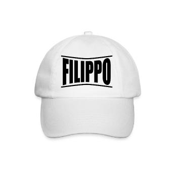 T-Shirt Filippo T-Shirt Geschenkidee - Baseballkappe - Weiß/Weiß - Vorne