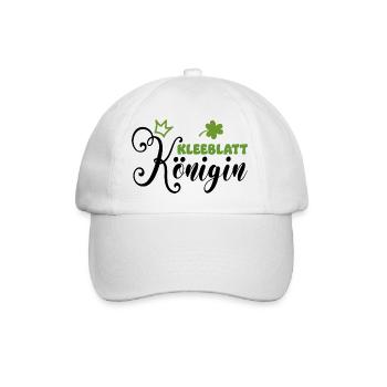 Kleeblatt Königin | Irland St Patrick grün Expat - Baseballkappe - Weiß/Weiß - Vorne