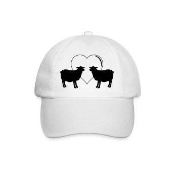 Sheep Love - Baseball Cap - white/white - Front