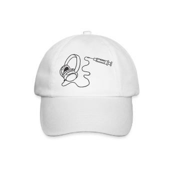 Beat in the ear - Baseball Cap - white/white - Front