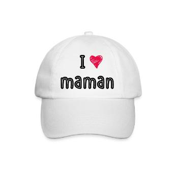 I love maman - Casquette classique - blanc/blanc - Devant