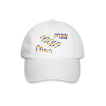 moin moin moin 3 - Baseballkappe - Weiß/Weiß - Vorne