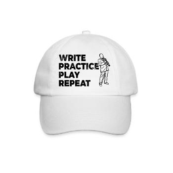 Motivating clarinet saying - Baseball Cap - white/white - Front