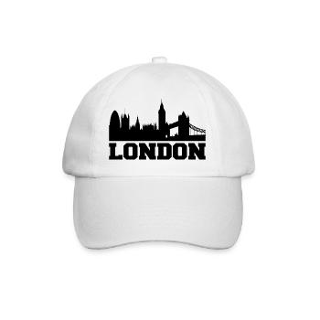 London Design / Stadt Design - Baseballkappe - Weiß/Weiß - Vorne