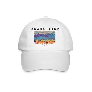 RETRO: Grand Lake Colorado - Baseballkappe - Weiß/Weiß - Vorne
