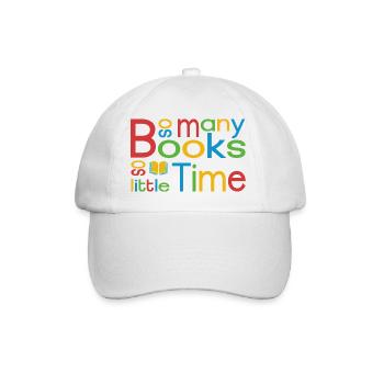 So many books, so little time - Baseball Cap - white/white - Front