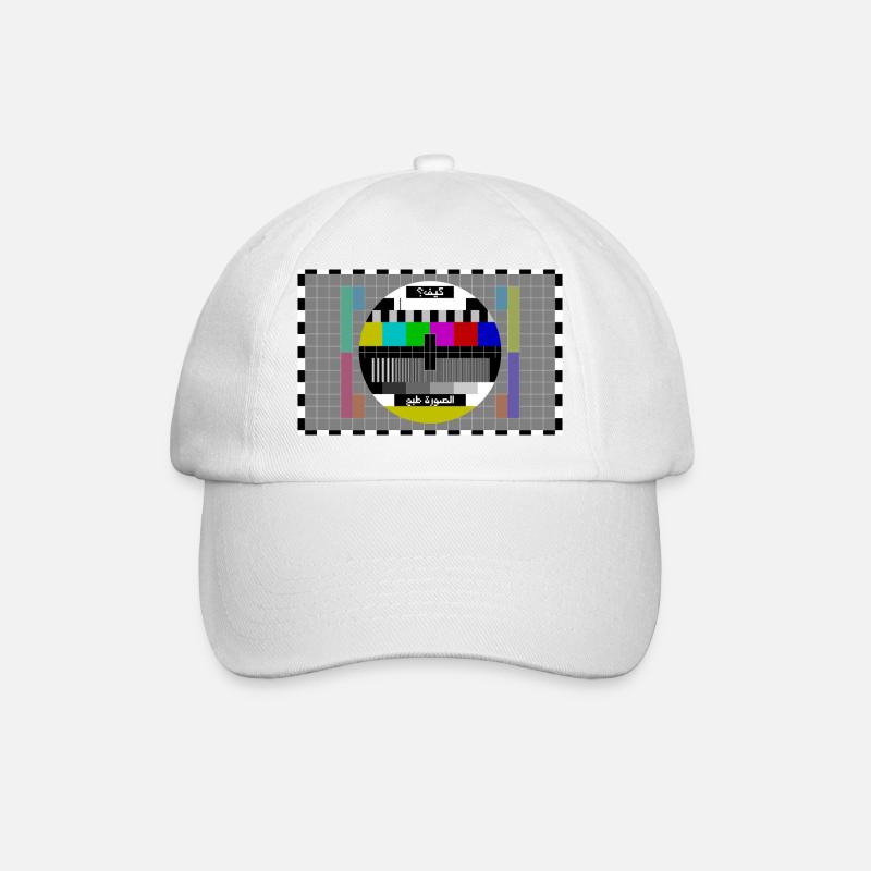 TV Test Image Arabe - Casquette classique - blanc/blanc