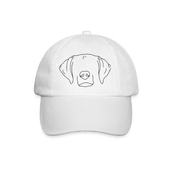 Hund - Baseballkappe - Weiß/Weiß - Vorne