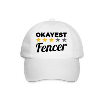 Okayest fencer - Baseball Cap - white/white - Front