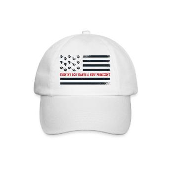 Même mon chien veut un nouveau président - Casquette classique - blanc/blanc - Devant