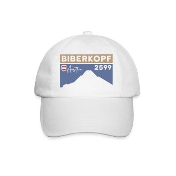 Biberkopf Höhe Warth Schröcken Skifahren Wandern - Baseballkappe - Weiß/Weiß - Vorne