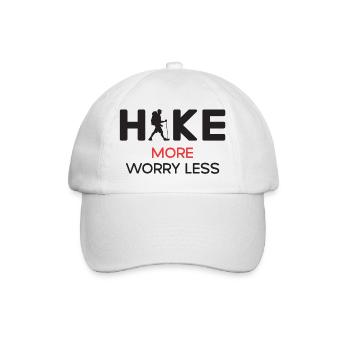 Randonnée plus soucieuse moins - cadeau de randonnée - Casquette classique - blanc/blanc - Devant