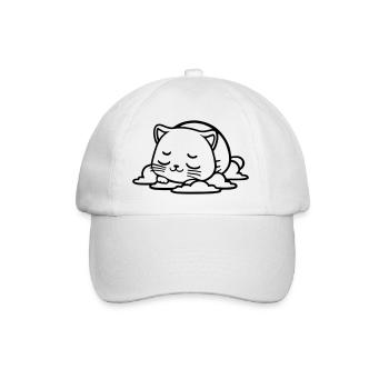 petit chat qui dort - Casquette classique - blanc/blanc - Devant
