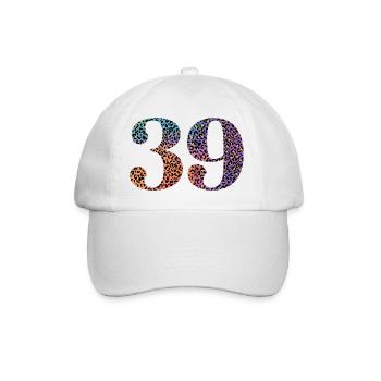 39e anniversaire léopard - Casquette classique - blanc/blanc - Devant